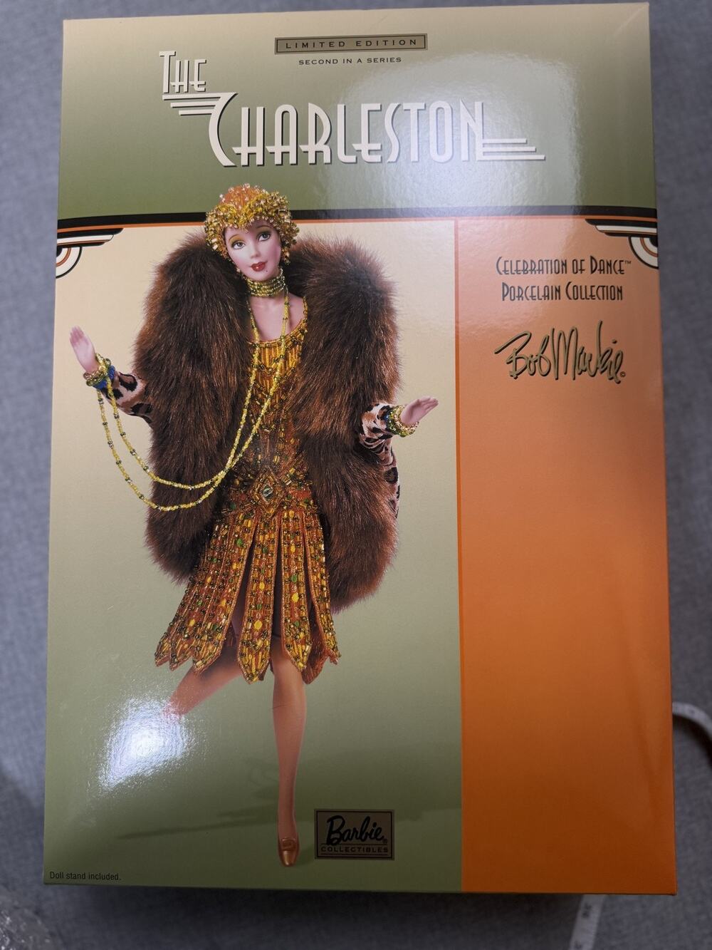 Bob Mackie The Charleston Barbie Porcelain 2000 Mattel 24252 Ltd Ed w/ Box COA